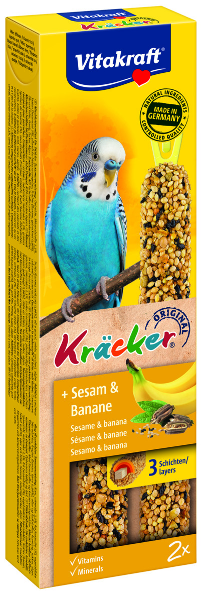 VITAKRAFT Kräcker Sesam/Banane 2er Sittich 