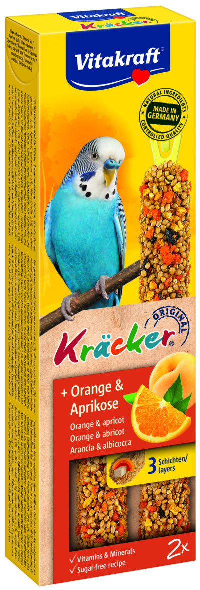 VITAKRAFT Kräcker Orange-Aprikose 2er Sittich 