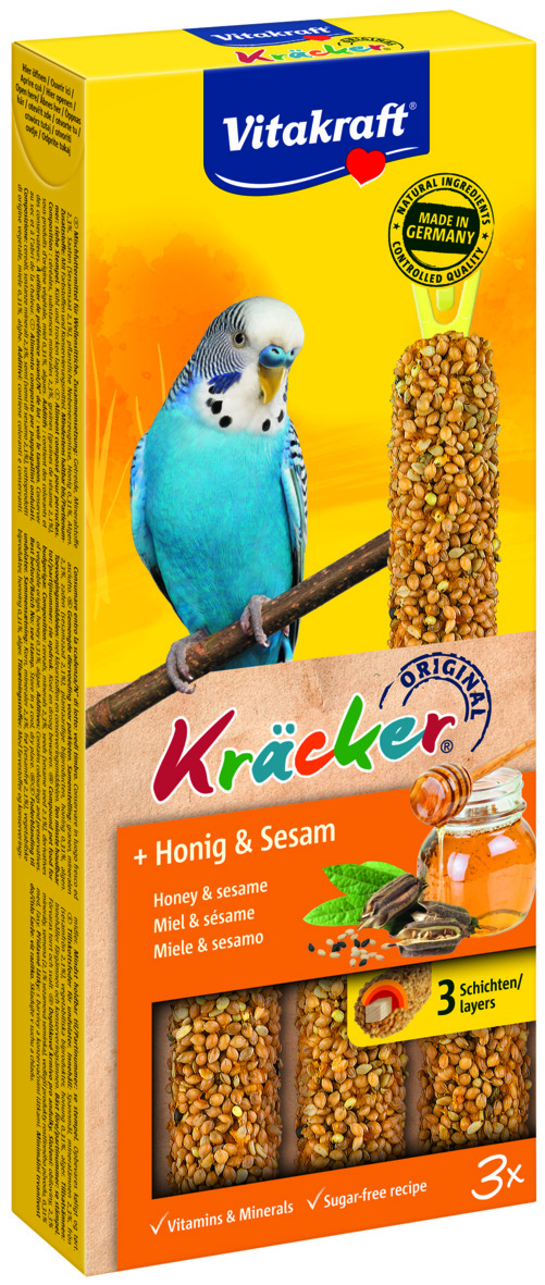 VITAKRAFT Kräcker Honig-Sesam 3er Sittich 