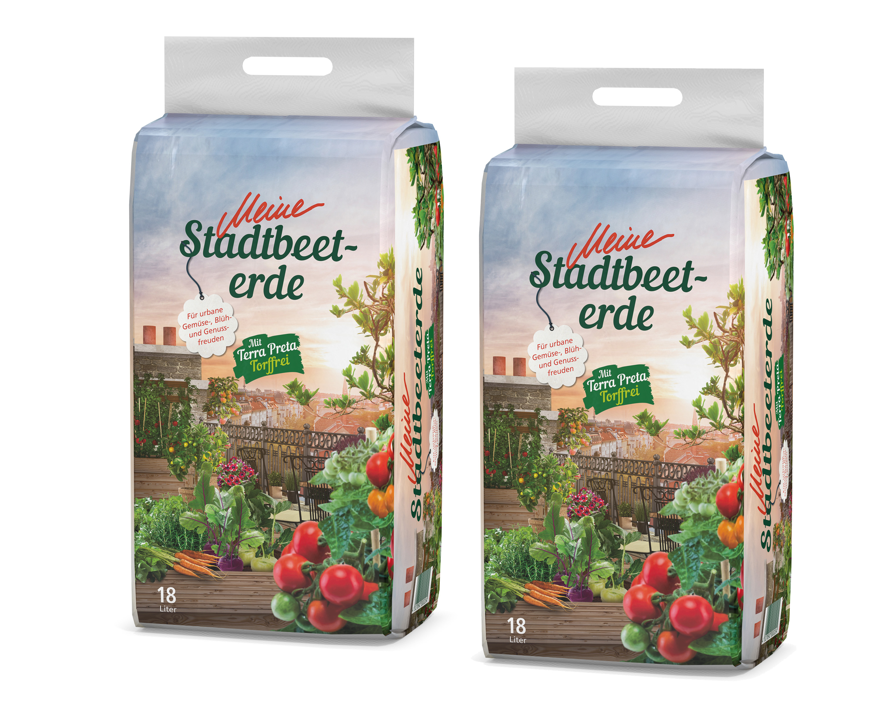 Stadtbeeterde Hochbeeterde 2 x 18l