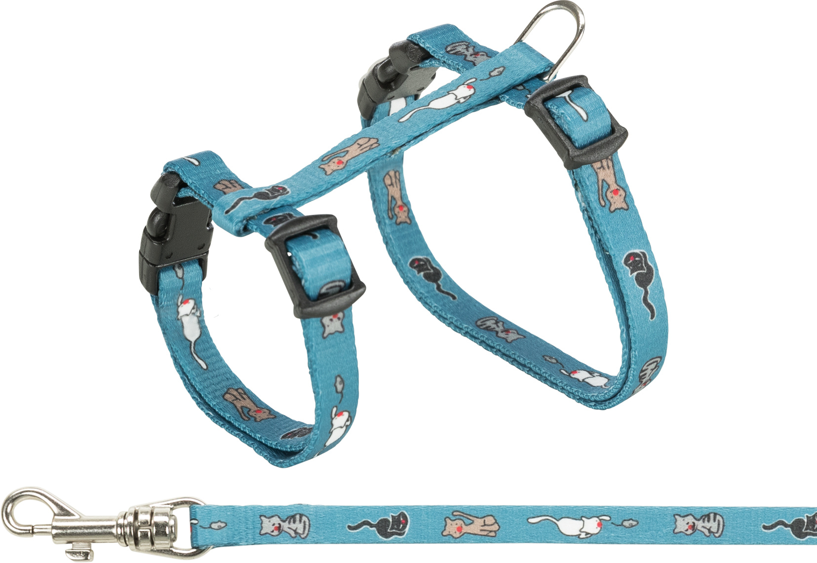 TRIXIE HEIMTIERBEDARF Kätzchen-Garniturmit Leine Nylon Katze 21-34cm/8mm